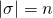 Rendered by QuickLaTeX.com |\sigma| = n
